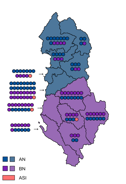 File:2009 Albanian parliamentary election seat distribution.png