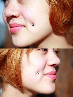 Dimple piercings