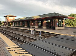 View of north side of Schaumburg METRA station taken from the northwest side.