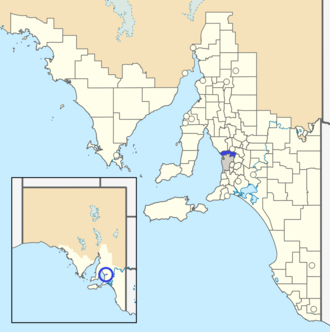 The District Council of Munno Para as it was  in 1970 (blue)