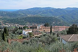 A view of the village of Le Tignet from a property on the path of Léouvière
