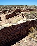 Puerco Pueblo walls of up to 125 rooms at the Petrified Forest National Park