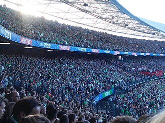 Groningen fans during the 2015 Cup final