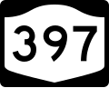 New York State Route 397 marker
