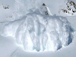 A powder snow avalanche is a form of turbidity current where air is the supporting fluid.