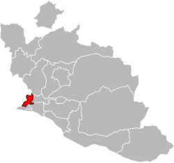 Situation of the canton of Avignon-2 in the department of Vaucluse