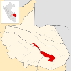Location of Laberinto in the Tambopata province
