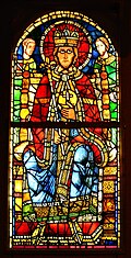 Charlemagne from a Romanesque window in Strasbourg Cathedral