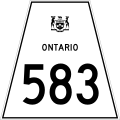 Highway 583 marker