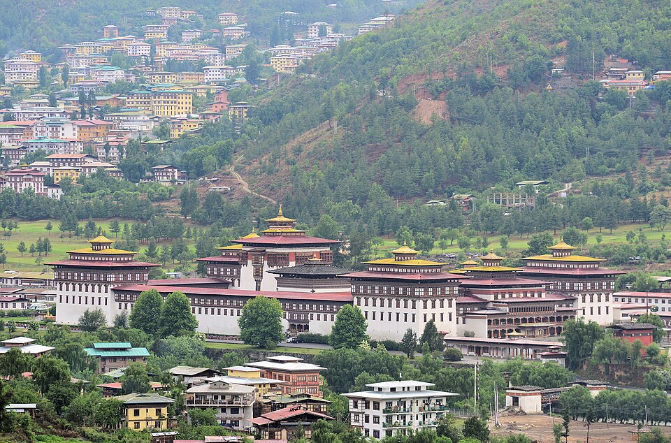 File:View of Tashichodzong from the NE.jpg