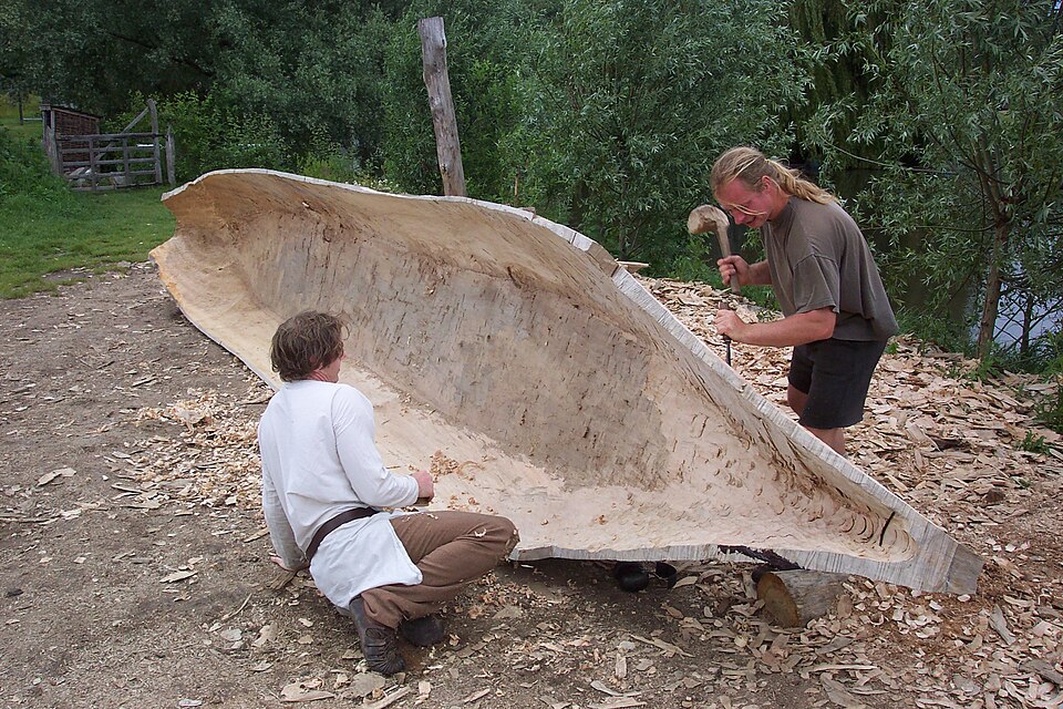 File:Dugout canoe on land.jpg