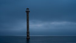 Long exposure of Kiipsaare Lighthouse by moonlight, 2023
