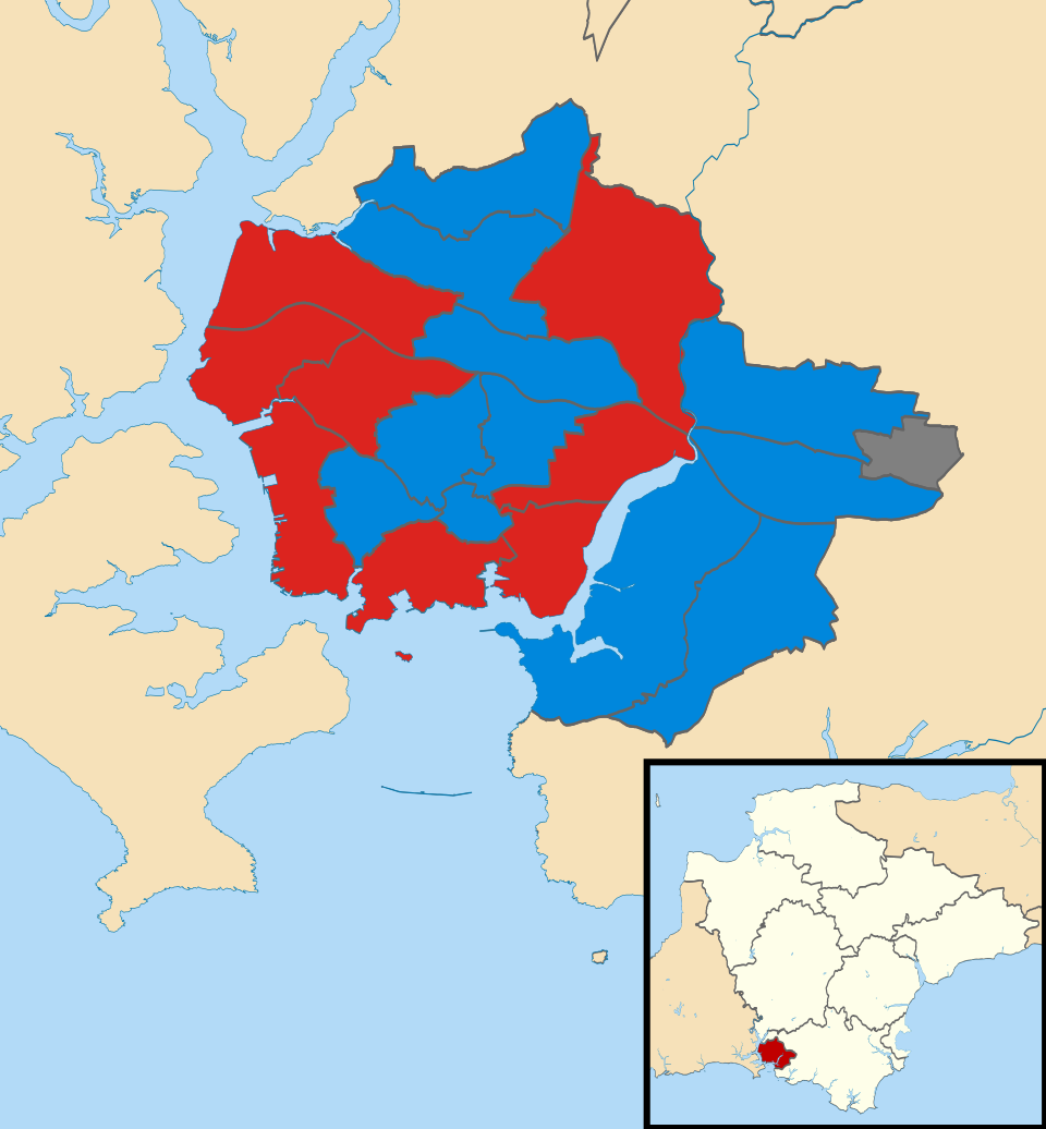 File:Plymouth City Council election 2007 map.svg