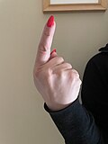 The index finger was used