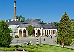 Pump room and spa park in Kudowa-Zdrój