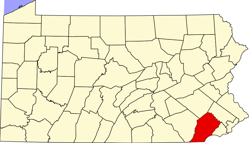 File:Map of Pennsylvania highlighting Chester County.svg