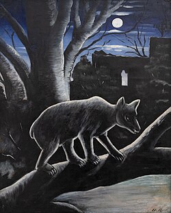 A Bear on a Moonlit night
