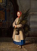 Lithuanian Girl with Palm Sunday Fronds, Kanuty Rusiecki