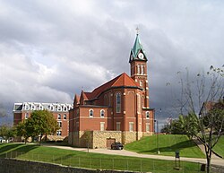Hoffmann Hall with St. Joseph Adoration Chapel in foreground (2007)