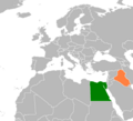 Location map for Egypt and Iraq.