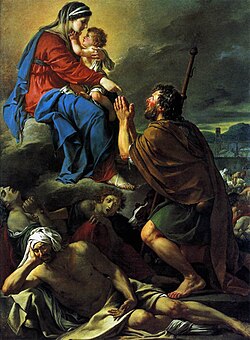 Saint Roch Interceding with the Virgin for the Plague-Stricken  by Jacques-Louis David