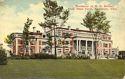 Anna–Dean Farm mansion, Barberton, Ohio, 1909-10.
