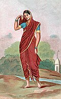 Image 20Hindu lady wearing sari, one of the most ancient and popular pieces of clothing in the Indian subcontinent. (from Fashion)