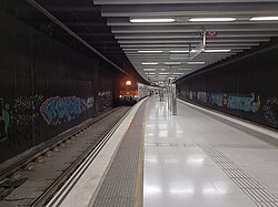 A Class 447 EMU at the Rodalies de Catalunya platform