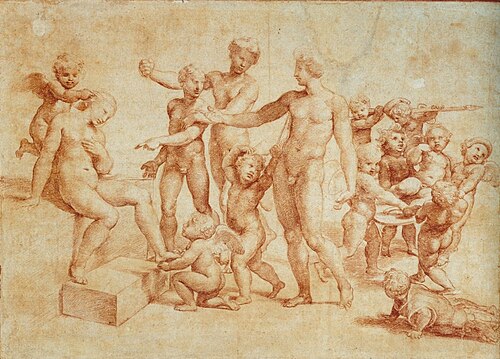 Marriage of Alexander and Roxana (1510s). Study for Villa Farnesina