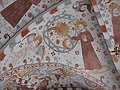 Fresco: God creating sun, moon, stars