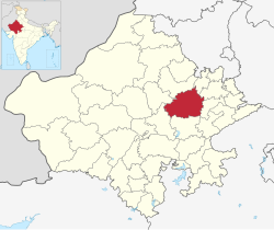 Location of Jaipur district in Rajasthan