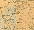 Ethnic composition of Toplica/Morava regions with pre-1878 borders by the English-German cartographer E.G. Ravenstein (1880)