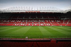 The interior of Old Trafford