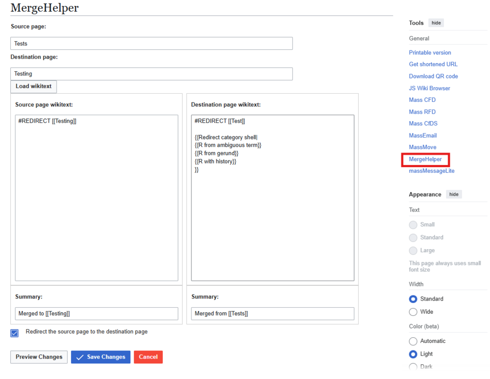 File:Screenshot of MergeHelper.js user script.png