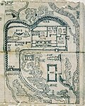 Outline of Lê dynasty imperial palace in 17th century.