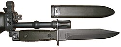 Bayonet for the Sturmgewehr 90, as issued by the Swiss Army