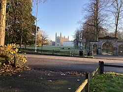 View of King's College, Cambridge from Queen's Road