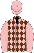 Pink, brown diamonds on body