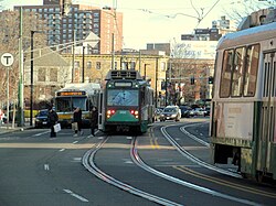 As Huntington Avenue in Mission Hill in Boston