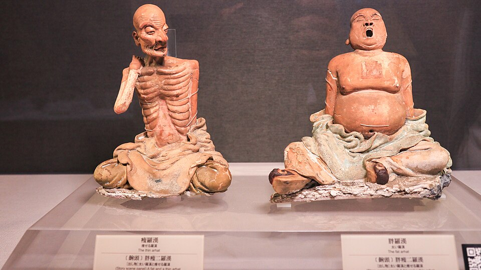 File:學甲慈濟宮交趾陶 - 胖瘦羅漢.jpg