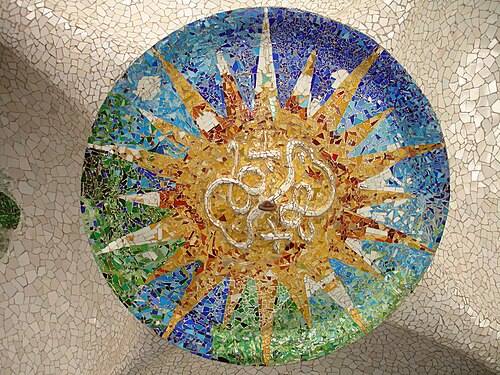 Detail of Gaudí’s ceramic tile
