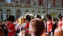 Picture of coffin of Princess Diana