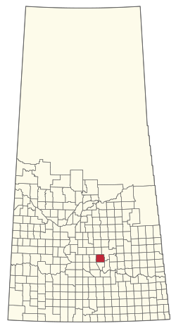 Location of the RM of Last Mountain Valley No. 250 in Saskatchewan