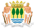 In the arms of Guipuzcoa, the champagne symbolises the Bay of Biscay and the trees the tripartite division of the province.