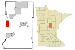 Location of Nisswa within Crow Wing County, Minnesota