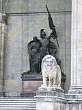 Munich:Lion in front of the Feldherrnhalle