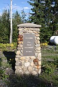 Canoe River cairn, erected to the memory of the 17 soldiers who died in the Canoe River train crash
