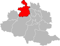 Situation of the canton of Arize-Lèze in the department of Ariège