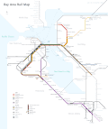 Map of all San Francisco Bay Area mass transit