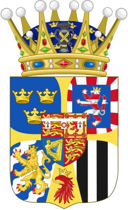 Louise's coat of arms asCrown Princess of Sweden